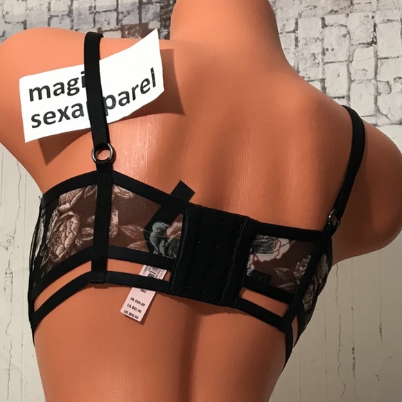 VS 34 36 LUXE QUARTER CUP SEXY STRAPPY BRA CAGED - Picture 2 of 9